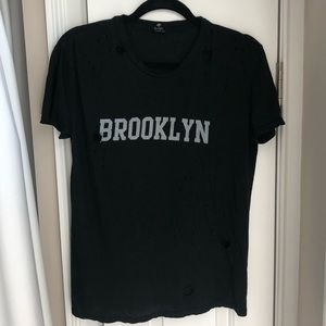 John Galt Brooklyn Ripped/distressed Tee -One Size